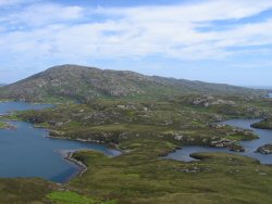 Loch to the left, sea to the right.